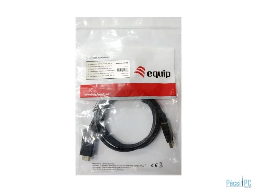 EQuip DisplayPort to HDMI Adapter Cable 3m Black
