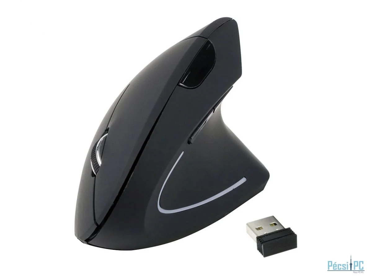 EQuip Ergonomic Wireless Mouse Black