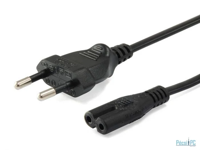 EQuip High Quality Power Cord C7 to 2pin Euro 1,8m Black