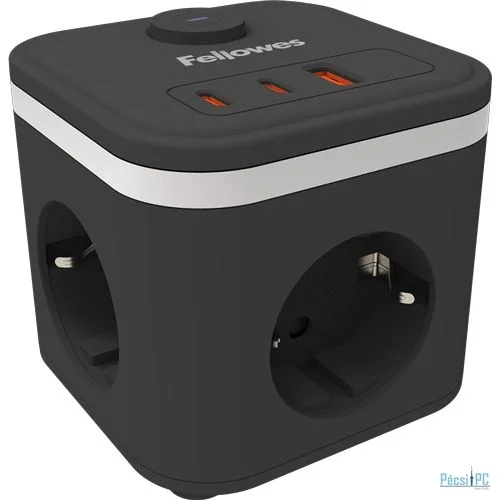 Fellowes PowerCube Hálózati Elosztó Kapcsolóval 3DIN 2m Black