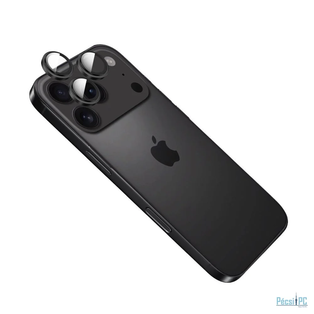 FIXED kamera lencsevédő Apple iPhone 17 Pro/Pro Max készülékhez, fekete