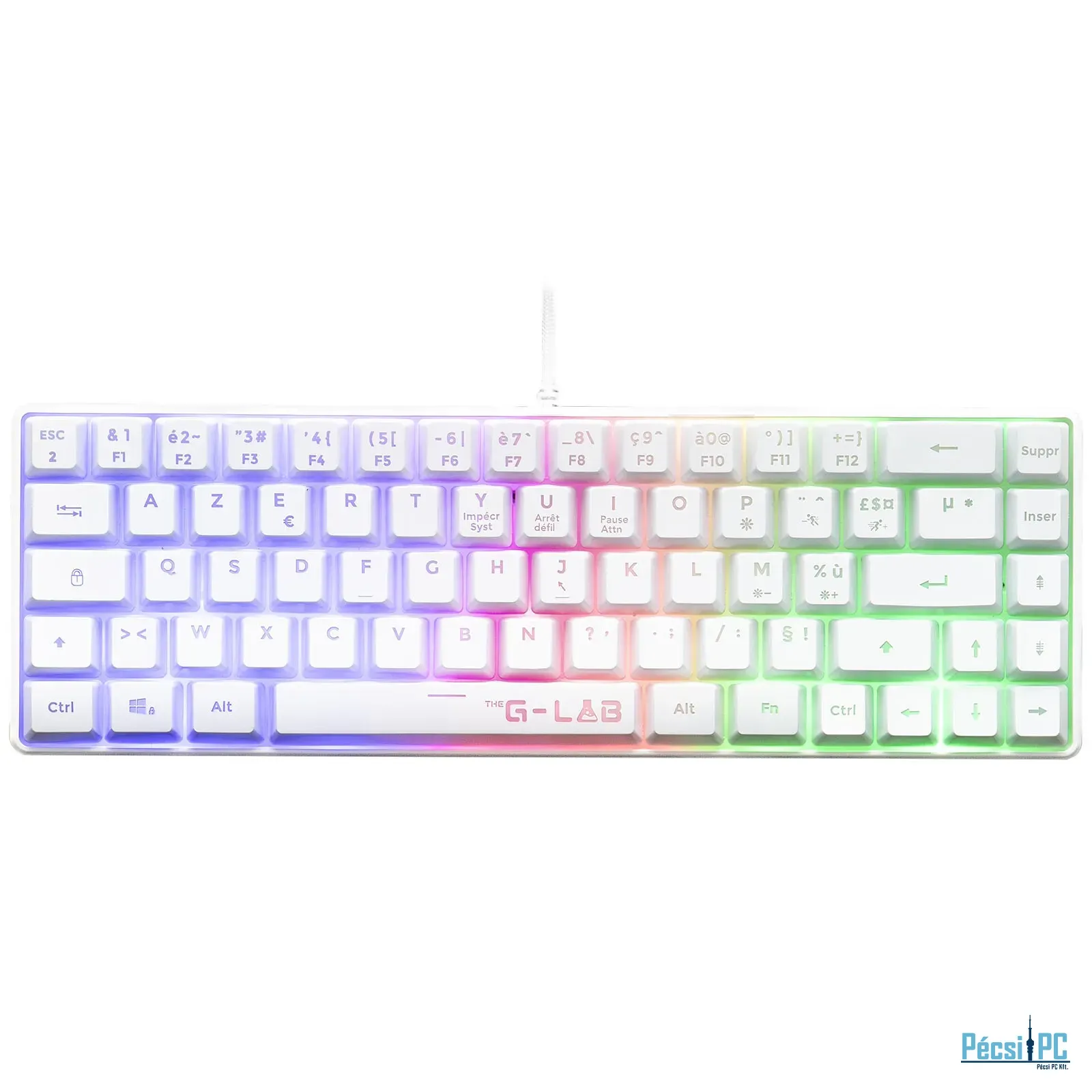 The G-Lab Keyz Hydrogen Keyboard White HU
