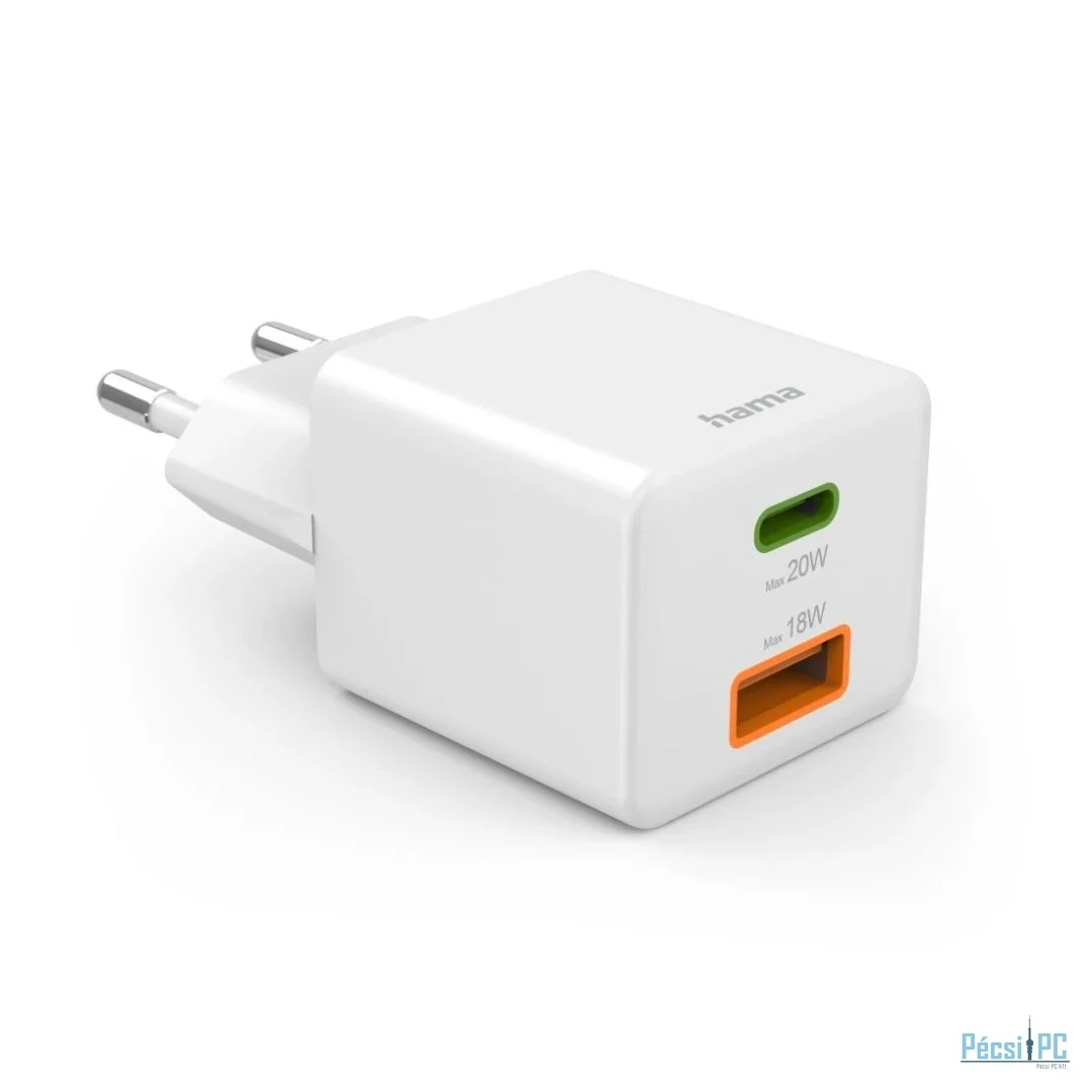 Hama Fast Charger GaN Mini Charger 20W White