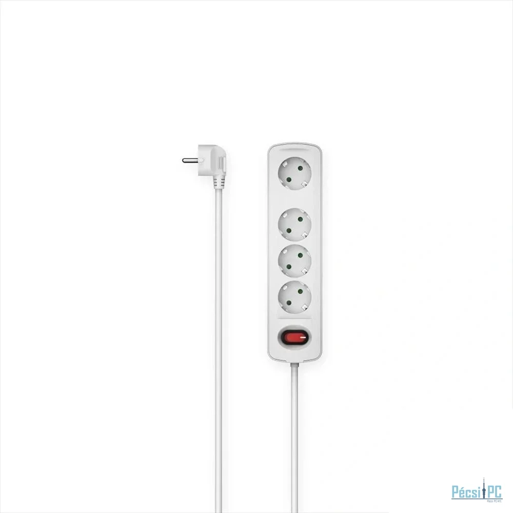 Hama Hálózati Elosztó Kapcsolóval 4DIN 1,5m White