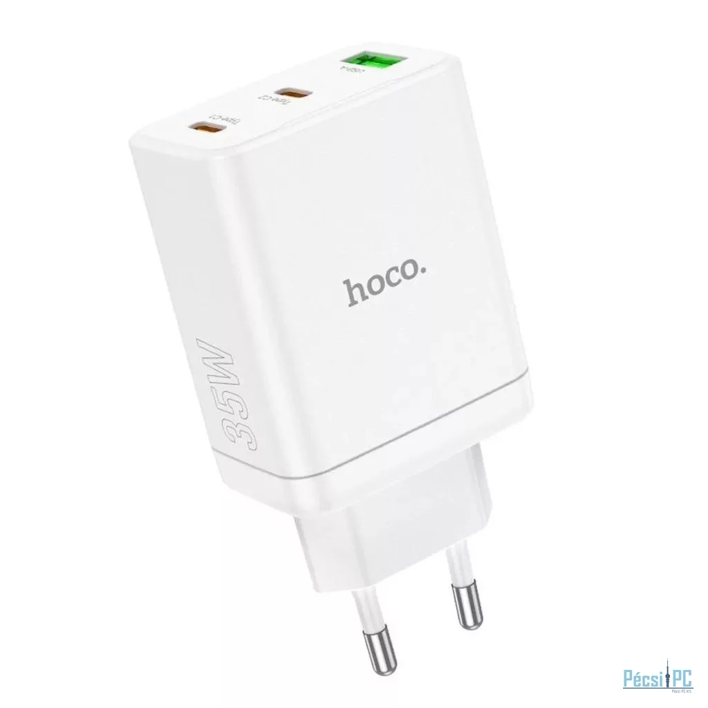 Hoco N33 PD35W + QC3.0 (2C1A) 2xUSB-C, 1XUSB-A Charger White