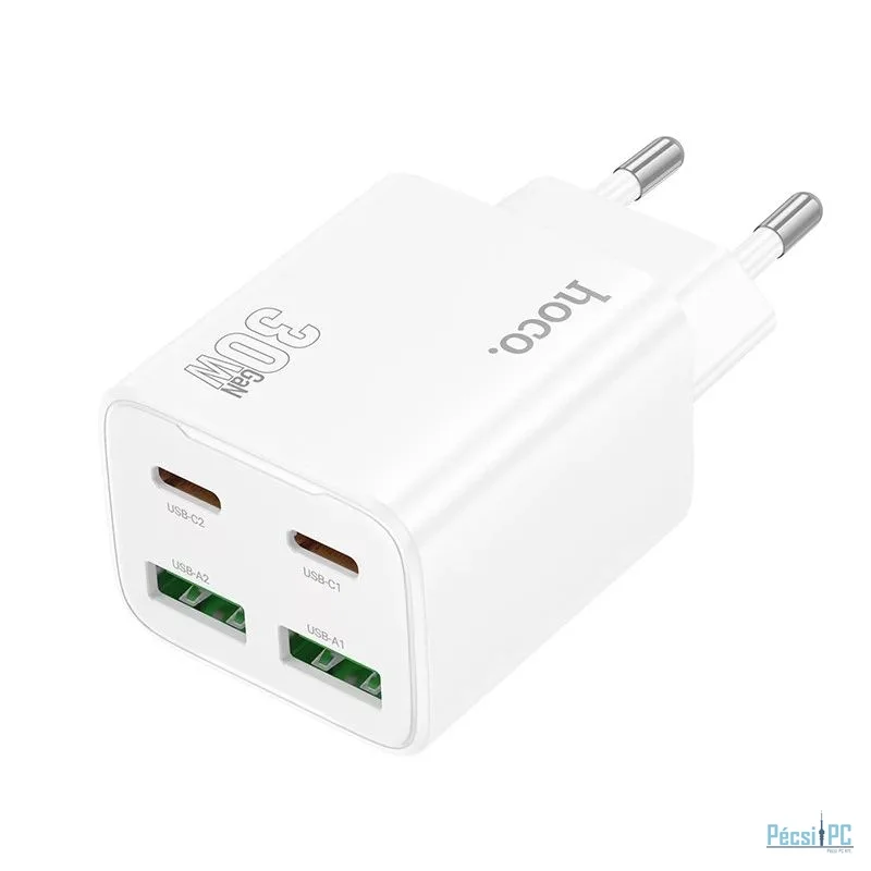 Hoco N56 Fundador 2xUSB-C 2xUSB-A 30W Charger White