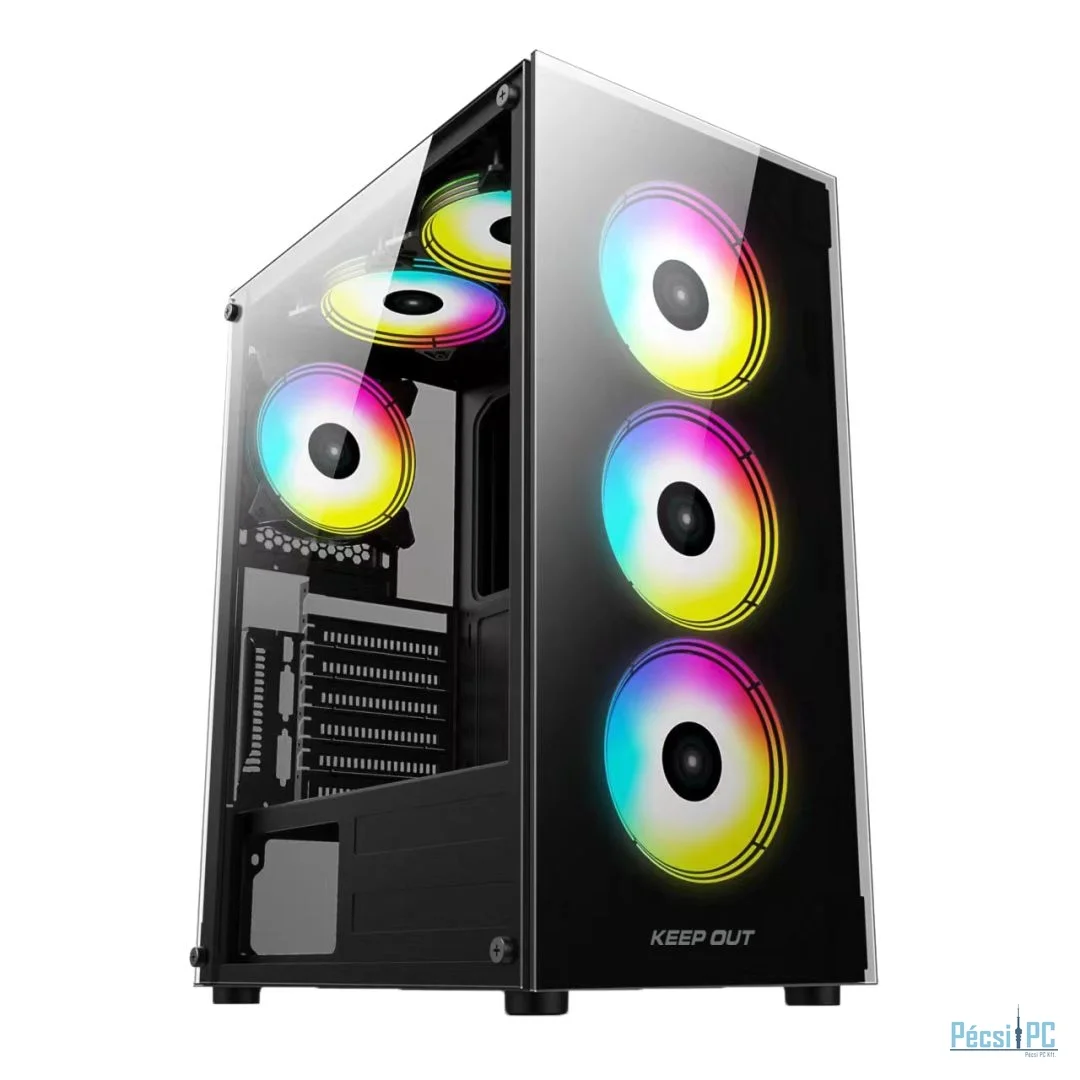 Keep Out XC-210 GLASS RGB Tempered Glass Black