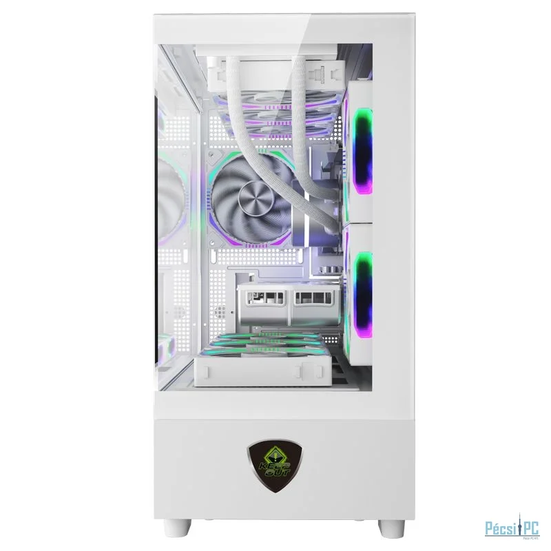 Keep Out XC-301W GLASS RGB Tempered Glass Black