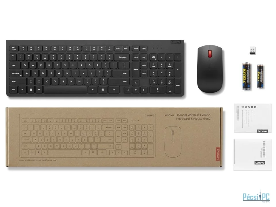 Lenovo Essential Gen2 Wireless Keyboard Combo Black UK