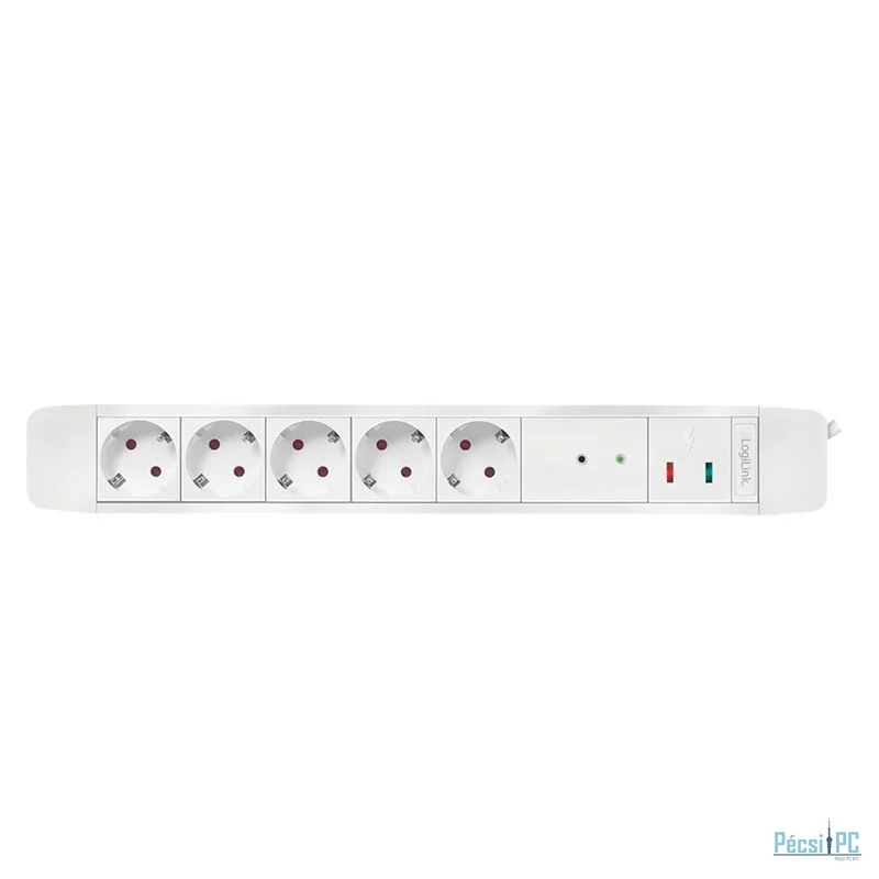 Logilink Hálózati Elosztó Távirányítóval 5DIN 1,5m White