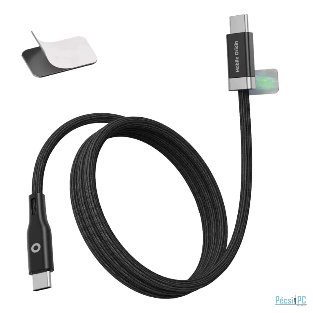 Mobile Origin 60W Magnetic StayCable USB-C to USB-C 1,5m Black