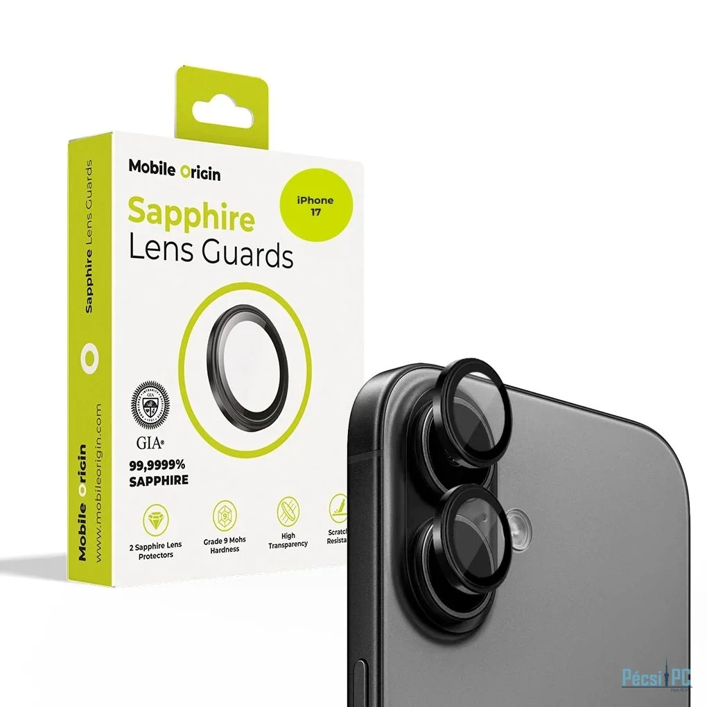 Mobile Origin Sapphire Lens guards for iPhone 17 Black