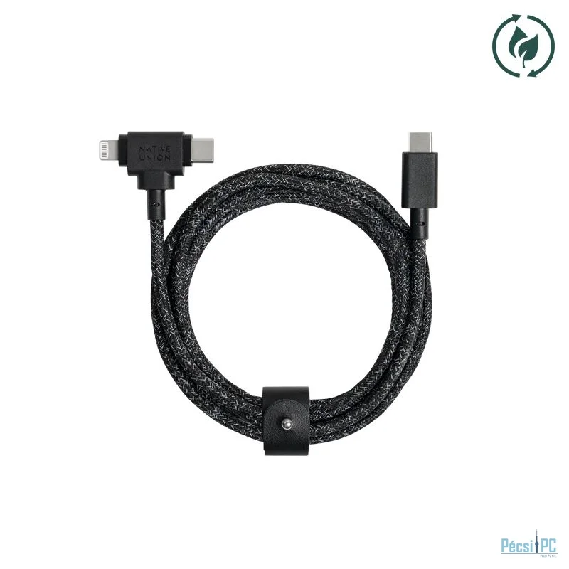 Native Union Belt Cable Duo (USB-C – Lighting/USB-C) 1,5m Cosmos
