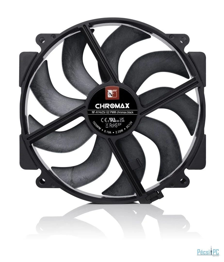 Noctua NF-A14x25r G2 PWM chromax.black