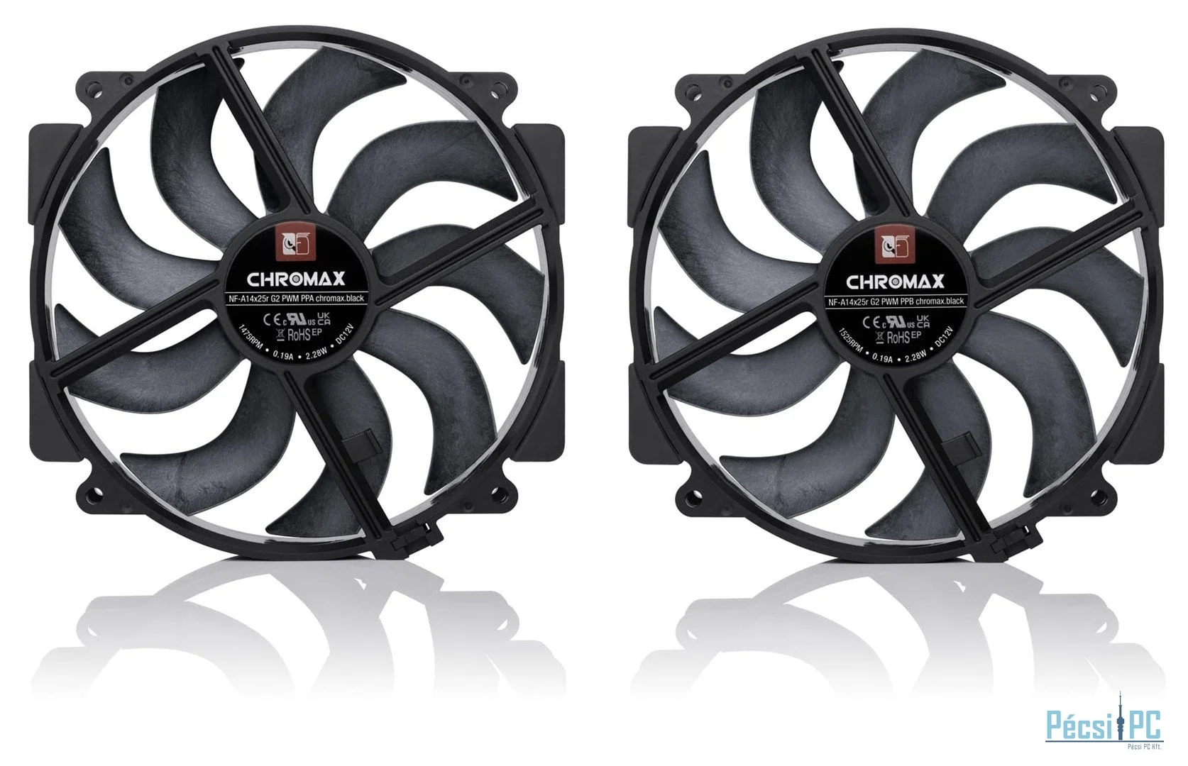 Noctua NF-A14x25r G2 PWM Sx2-PP chromax.black