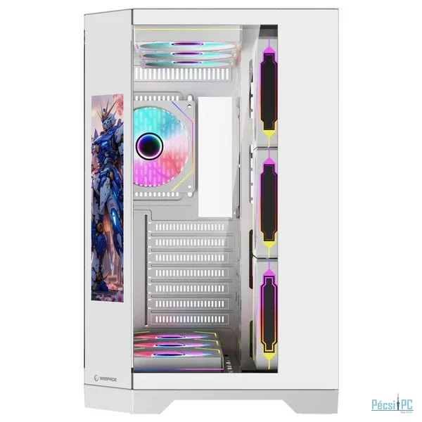 Rampage NOVA RGB Tempered Glass White