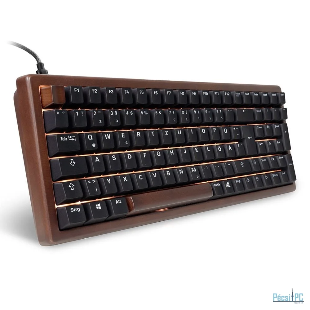 Sharkoon Skiller SGK50 S2 Wood PBT Gaming Keyboard Brown/Black UK
