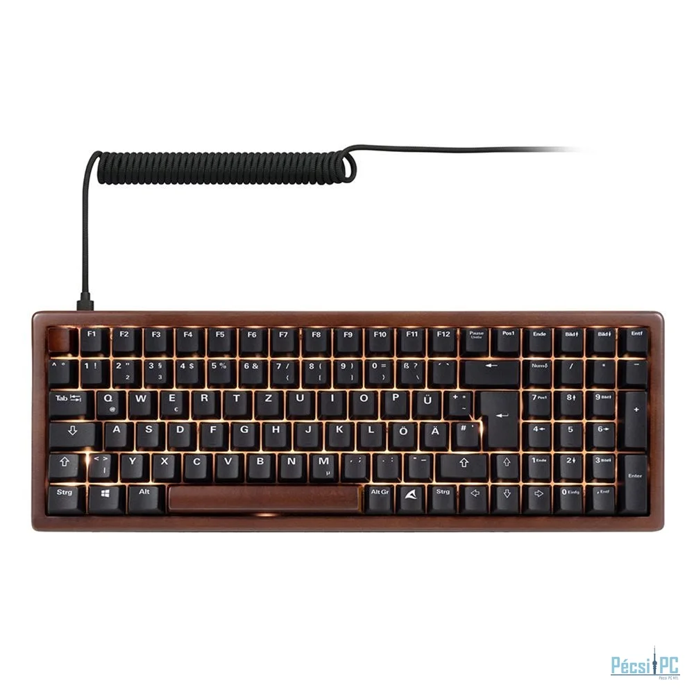 Sharkoon Skiller SGK50 S2 Wood PBT Gaming Keyboard Brown/Black UK