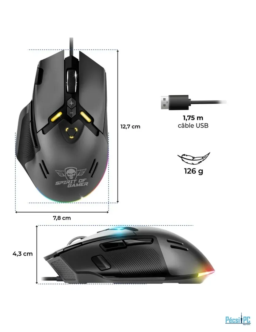 Spirit Of Gamer Elite M60 Mouse Black