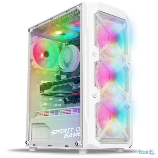Spirit Of Gamer Rebel XT Tempered Glass White