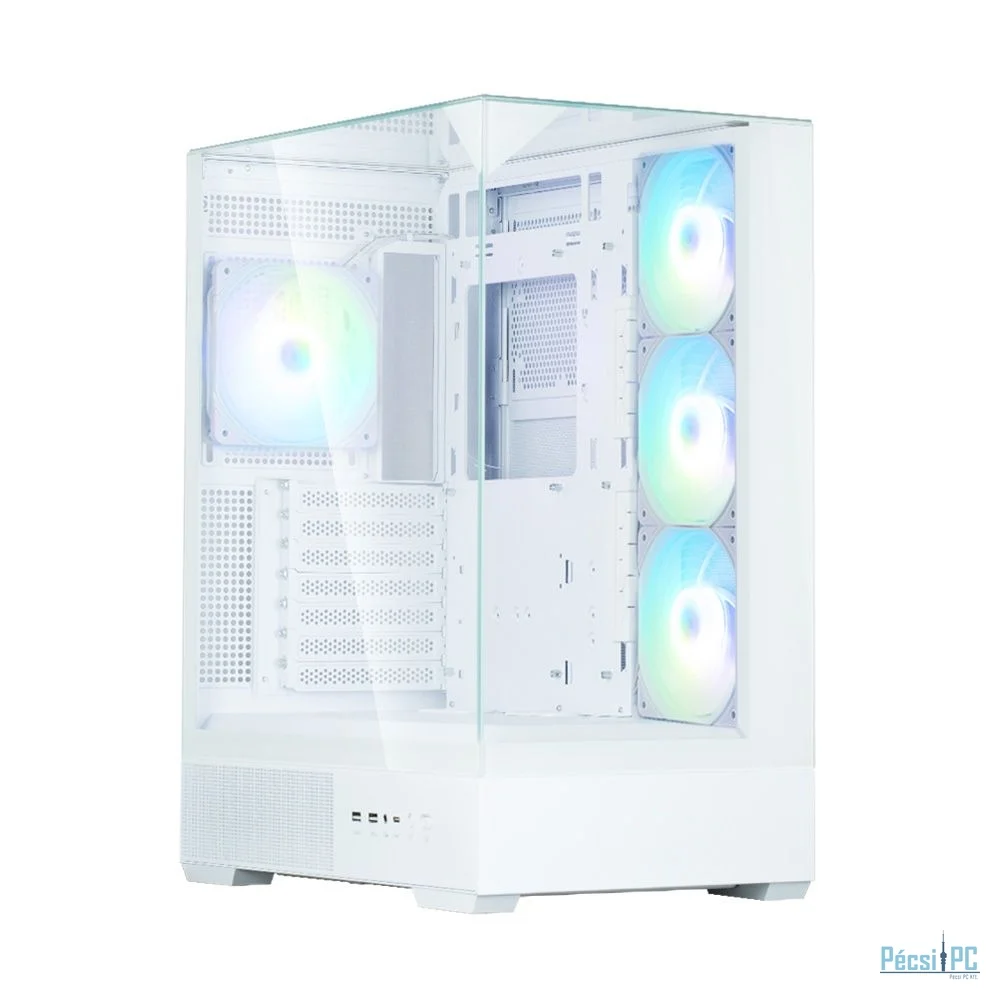 Zalman P40 Prism Plus RGB Tempered Glass White
