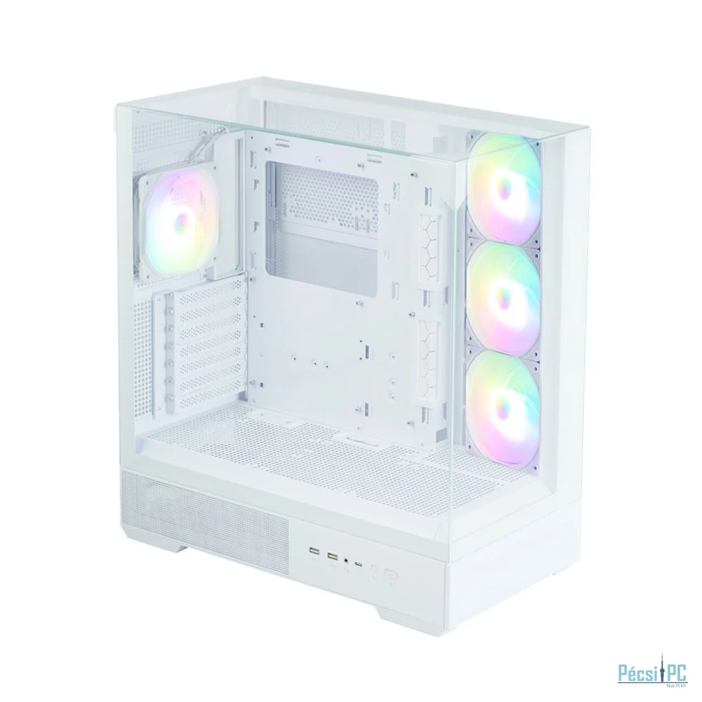 Zalman P40 Prism Plus RGB Tempered Glass White