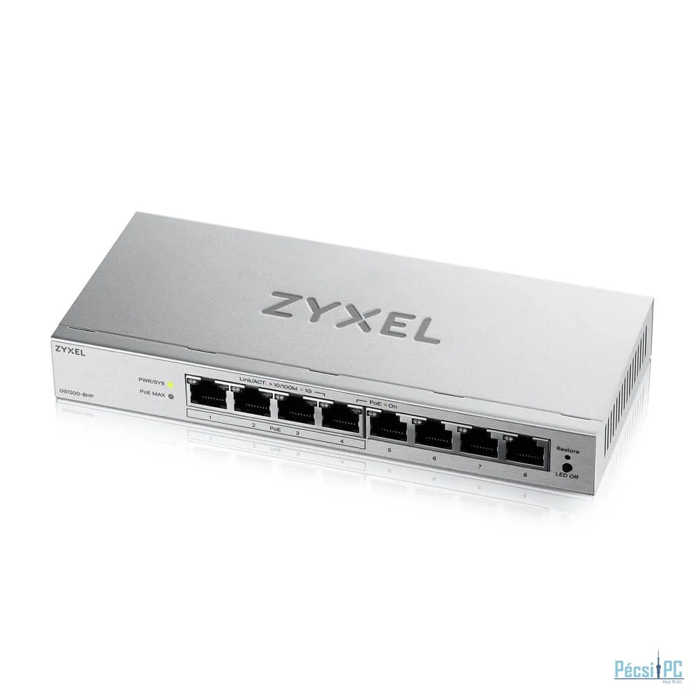 ZyXEL GS1200-8HPv3 8-Port GbE Web Managed Switch