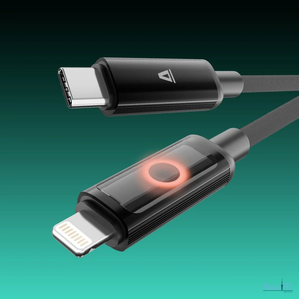 Avax CB650 Pulsey 27W USB-C to Lightning charger cable 0,5m Black