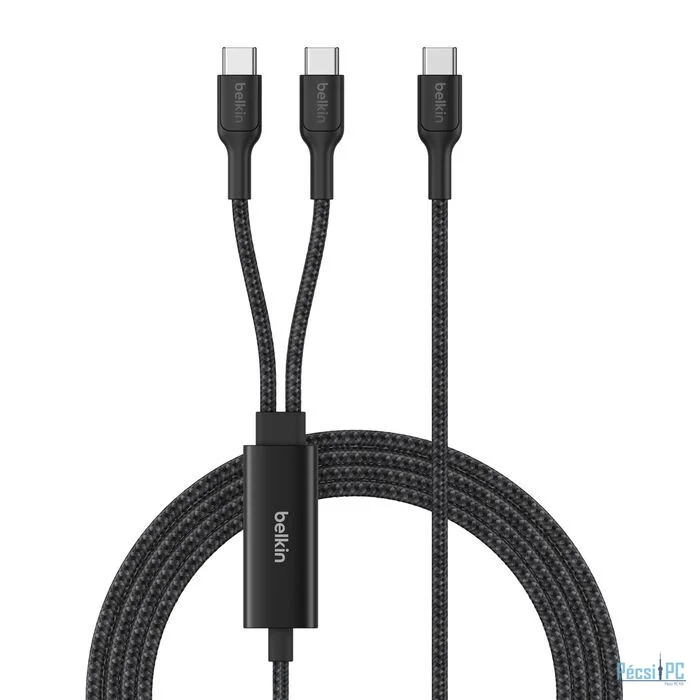 Belkin Braided USB-C to Dual USB-C Cable 1,5m Black