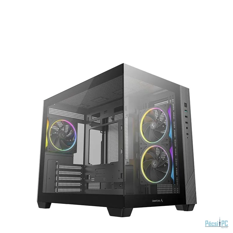DeepCool CG330 3F Tempered Glass Black