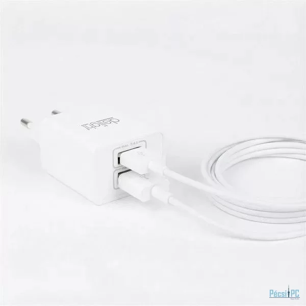 Delight USB-Ax2 charger adapter White