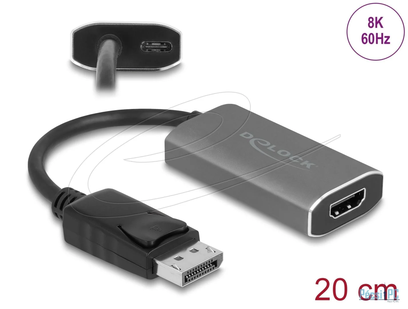 DeLock Active DisplayPort 1.4 to HDMI 8K adapter 0,2m Black