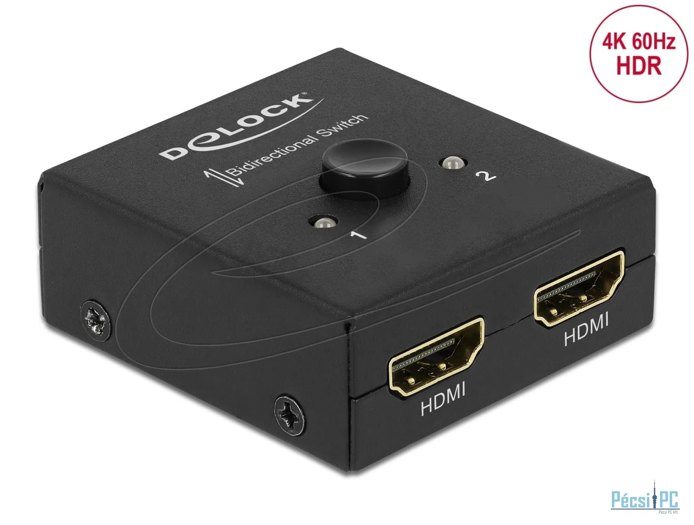 DeLock HDMI 2 - 1 Switch bidirectional 4K 60 Hz compact