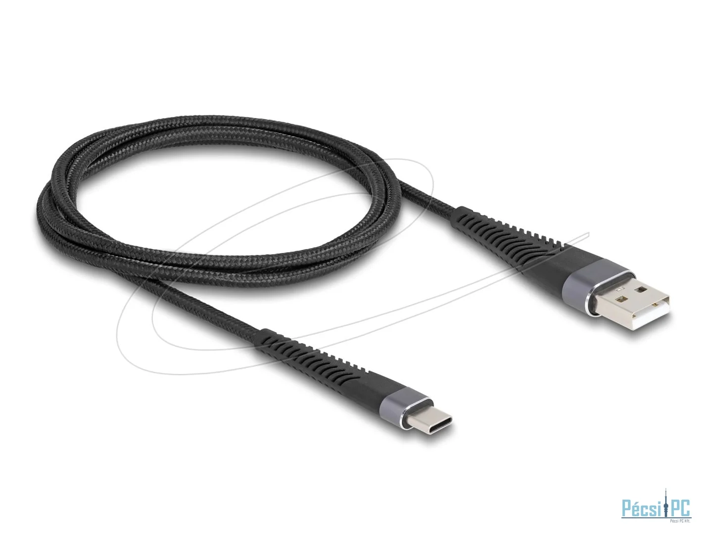 DeLock USB 2.0 USB Type-A male to USB Type-C male cable 1m Black
