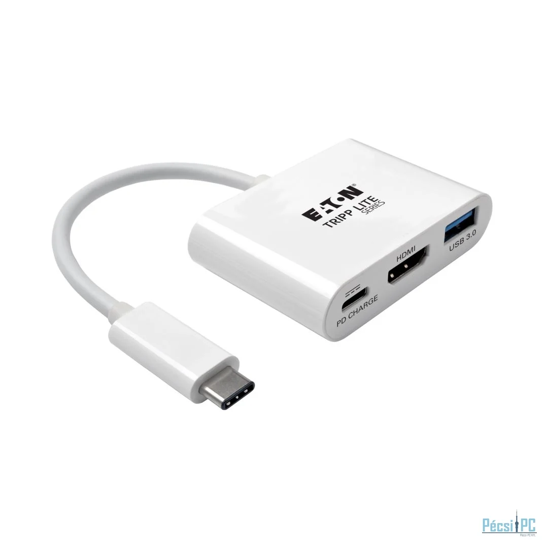 EATON Tripplite Series USB-C to HDMI Adapter with USB-A Port White