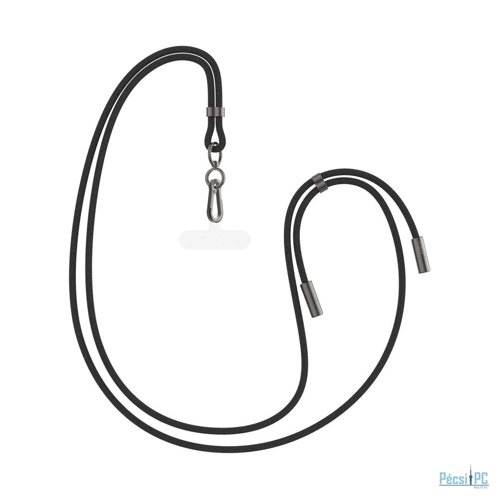 FIXED Nyakkábel USB-C/USB-C 1,6m PD 60W, fekete