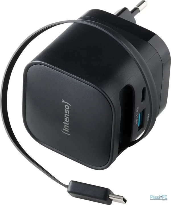 Intenso Compact Fast Charger 65W USB-C/USB-A Black
