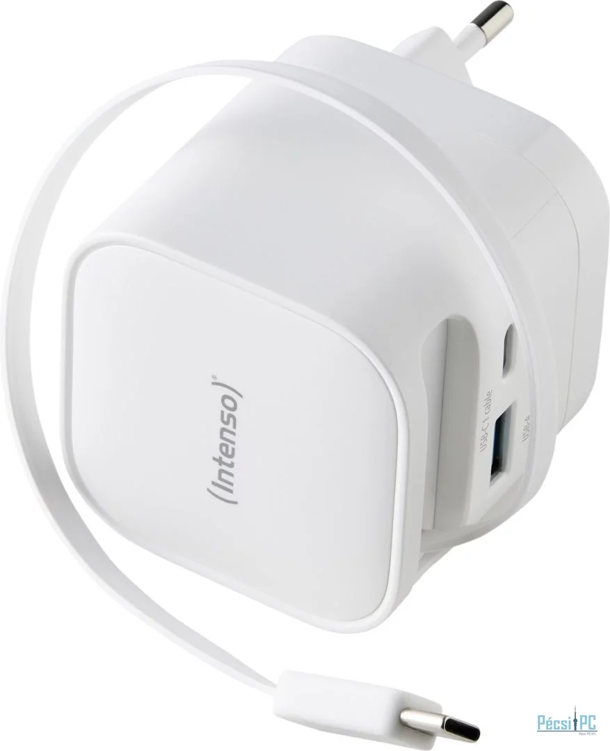 Intenso Compact Fast Charger 65W USB-C/USB-A White