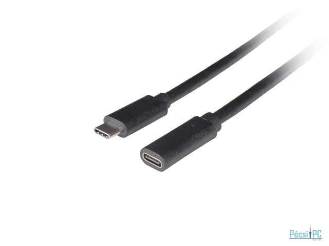 Lanberg USB-C M/F 3.1 cable 0,5m Black