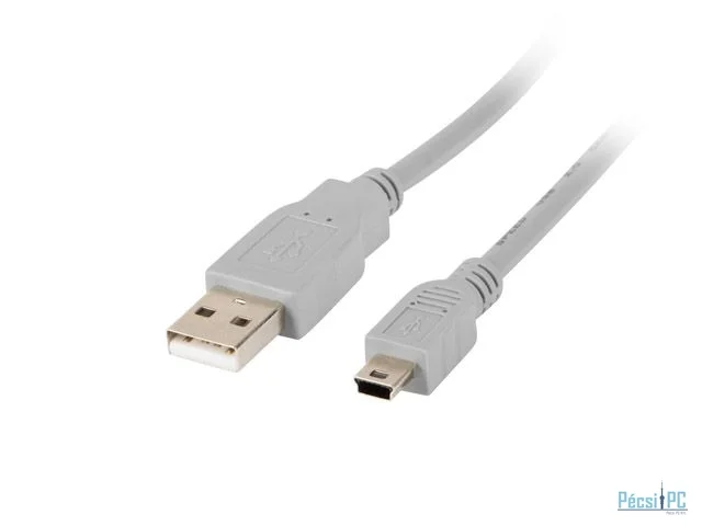 Lanberg USB mini (M) to USB-A (M) 2.0 cable 1,8m Grey