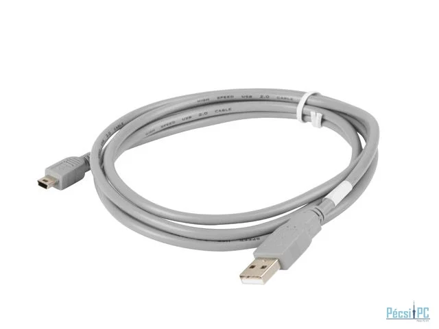 Lanberg USB mini (M) to USB-A (M) 2.0 cable 1,8m Grey