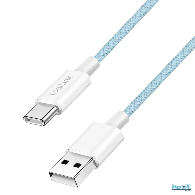 Logilink USB 2.0 Type-C C/M - A/M 60W cable 1m Blue