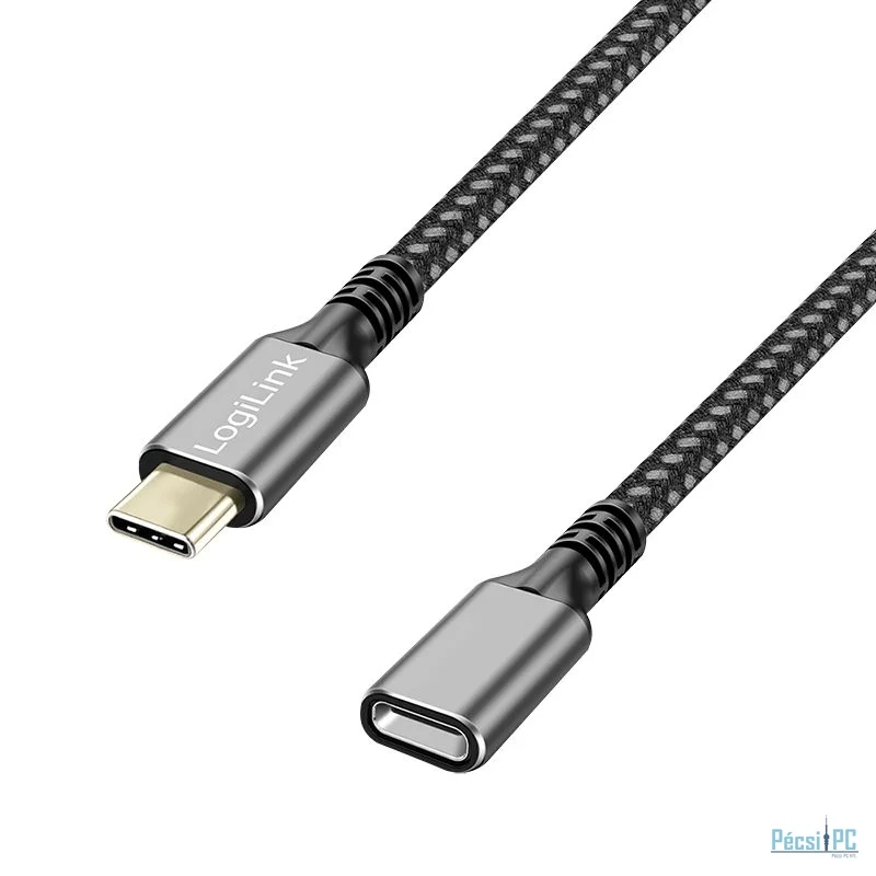 Logilink USB 3.2 Gen1 Type-C cable M/F 2m Black/Grey