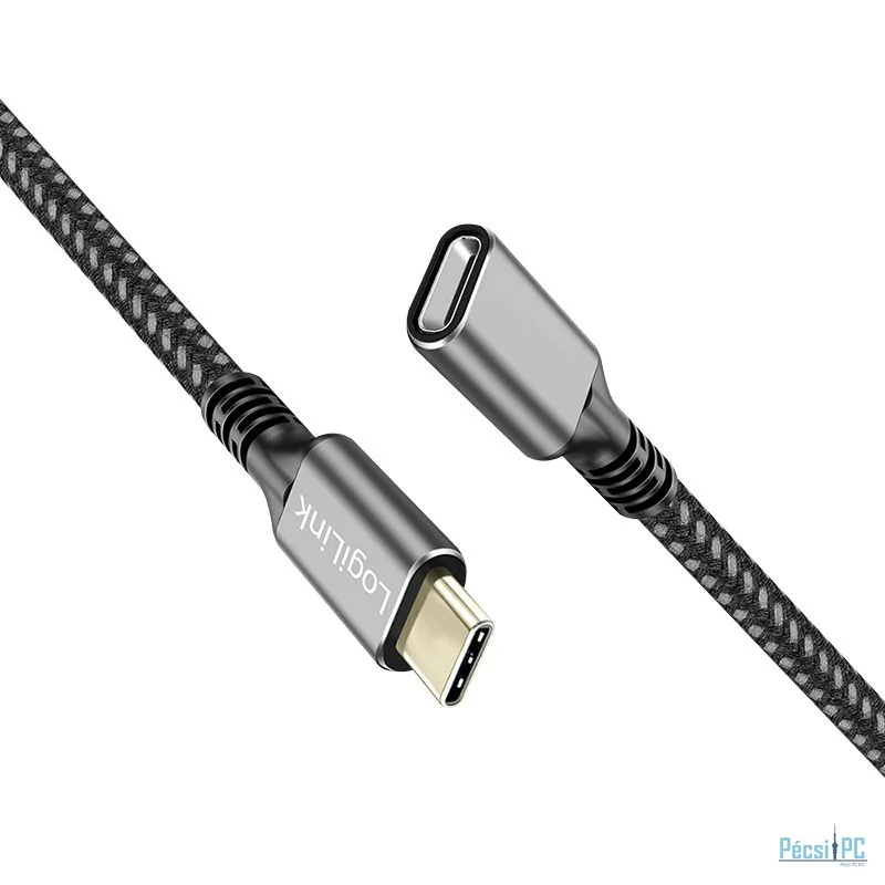 Logilink USB 3.2 Gen2 Type-C cable M/F 1m Black/Grey