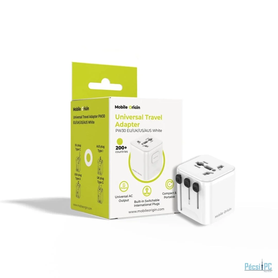 Mobile Origin Universal Travel Adapter PW30 EU/UK/US/AUS White