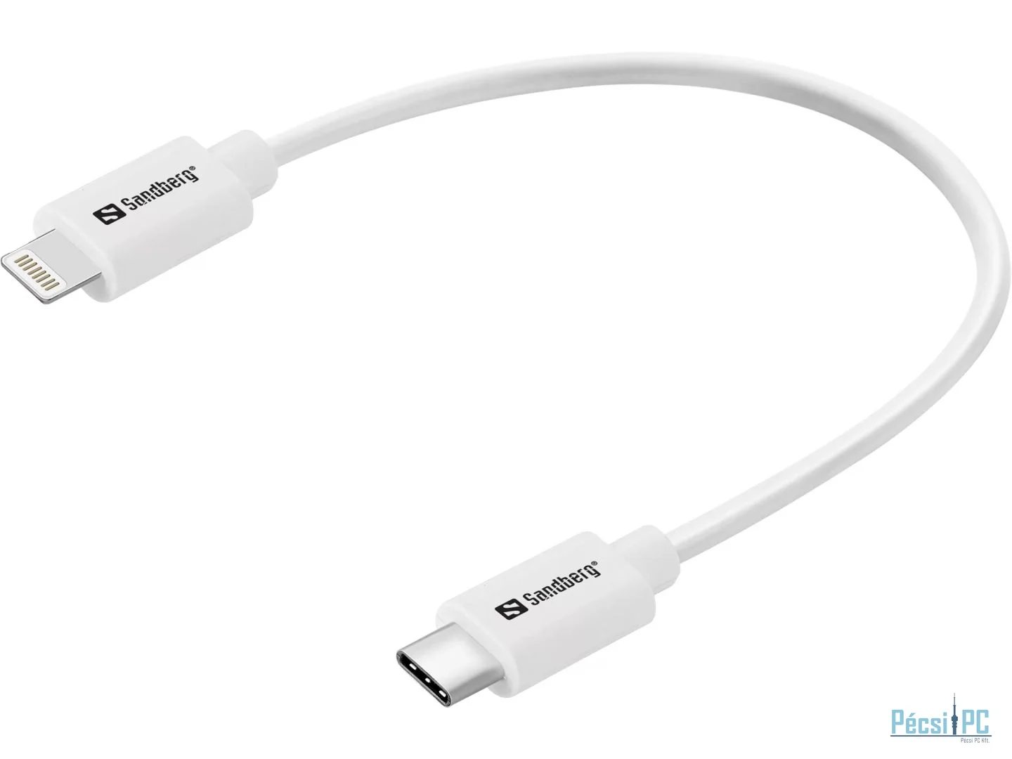 Sandberg USB-C PD to Lightning cable 0,2m White