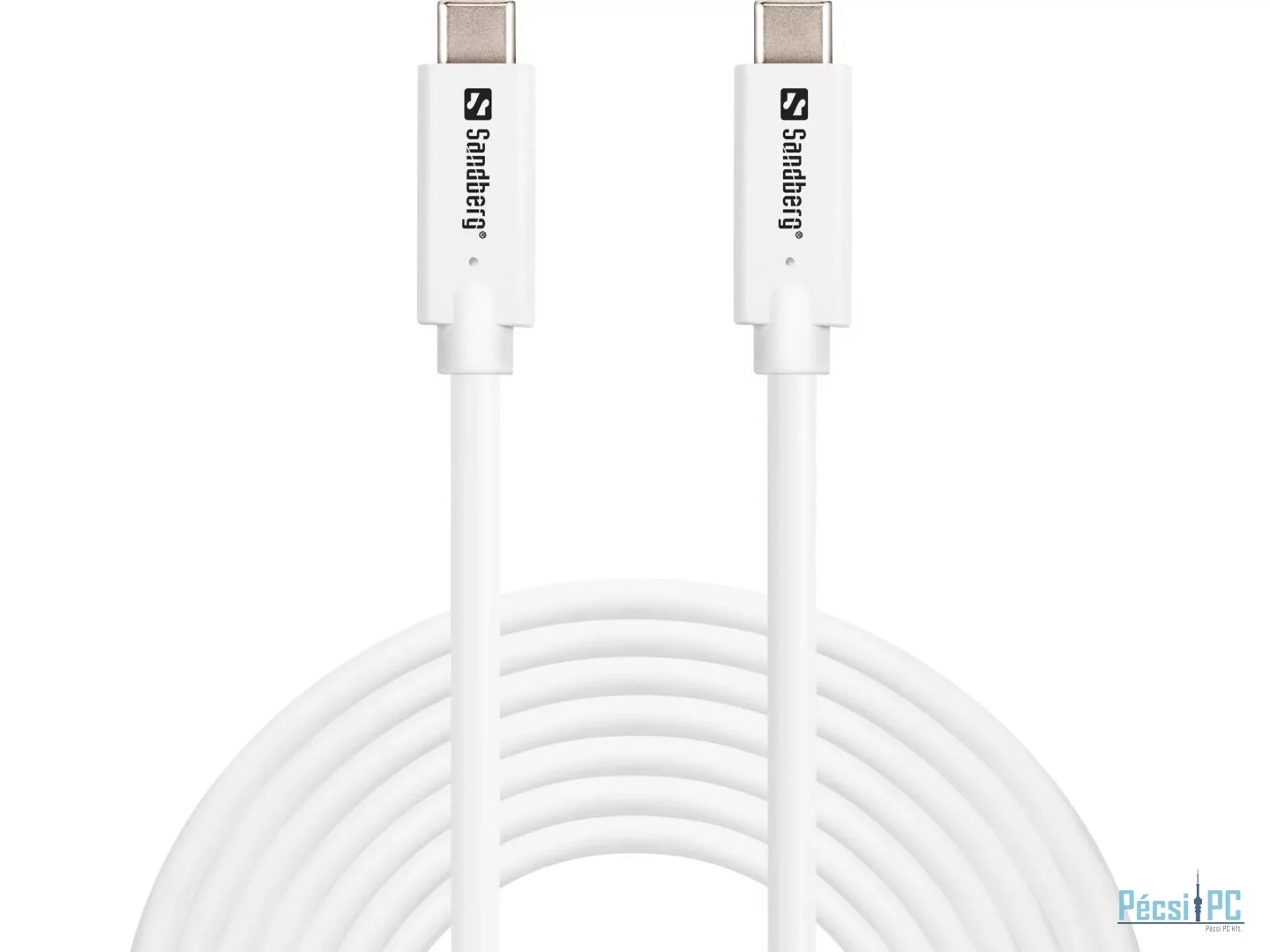 Sandberg USB3.2 USB-C to USB-C cable 5m White