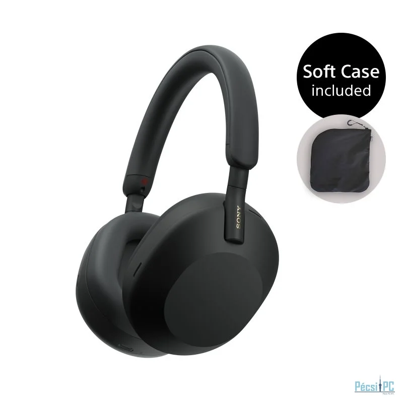 Sony WH-1000XM5 Bluetooth Headset + Case Black