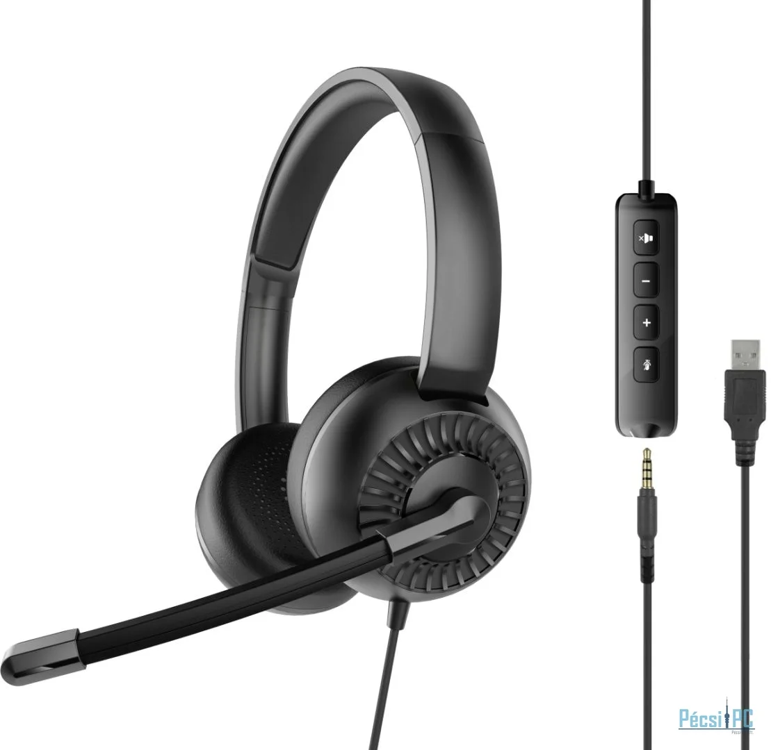 Speedlink Metis Stereo Headset with sound card Black