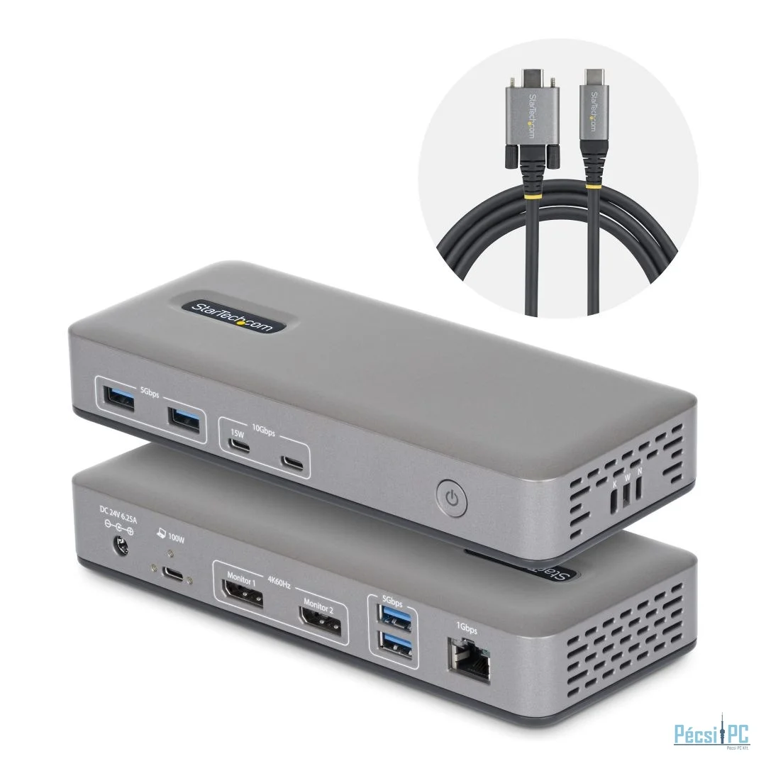 Startech Dual-Monitor USB-C Docking Station Space Gray